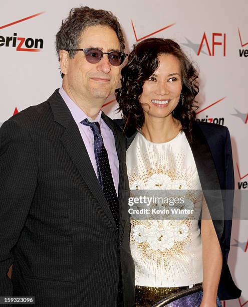 Producer Tom Rothman and Wendi Murdoch attend the 13th Annual AFI Awards at Four Seasons Los Angeles at Beverly Hills on January 11, 2013 in Beverly...