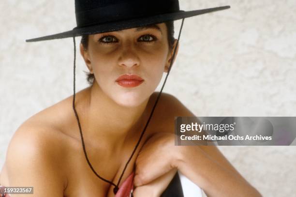 Actress and TV personality Allegra Curtis poses for a portrait in 1988 in Los Angeles, California.
