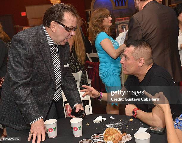 Walter T.Shaw and Tom Sizemore attends the Save Our Cinemas event at The Castle on January 11, 2013 in Miami Beach, Florida.