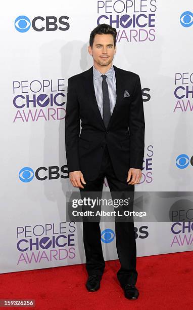 Actor Matt Bomer arrives for the 34th Annual People's Choice Awards - Arrivals held at Nokia Theater at L.A. Live on January 9, 2013 in Los Angeles,...