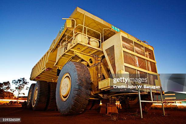 dump truck on display for tourists - banagan dumper truck stock pictures, royalty-free photos & images