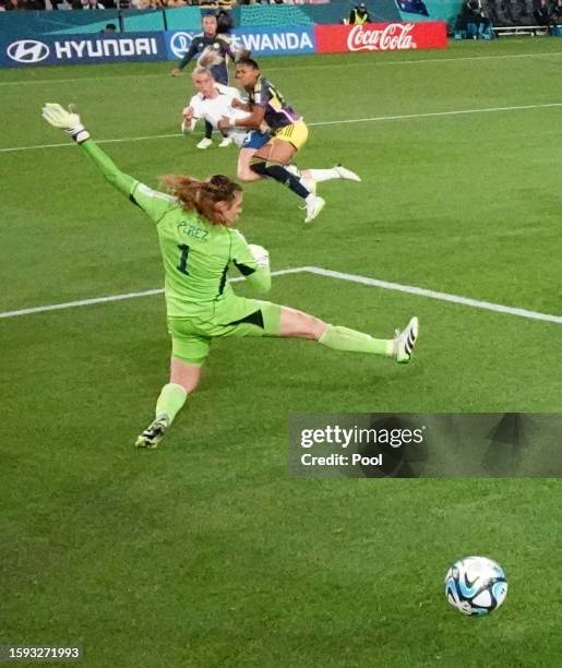 Alessia Russo of England scores their second goal during the FIFA Women's World Cup Australia & New Zealand 2023 Quarter Final match between England...