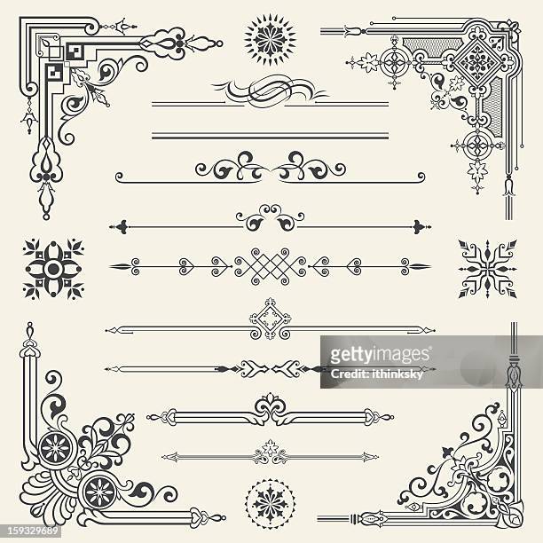 vector vintage ornament design element - gothic style stock illustrations