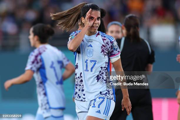 Alba Redondo of Spain celebrates after scoring her team's second goal during the FIFA Women's World Cup Australia & New Zealand 2023 Round of 16...