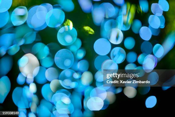 Garlands of lights and abstract colorful spots of light at the "Sangeet" Function on January 2, 2012 at Farm House, in Sonai Maji, Rajasthan, India.