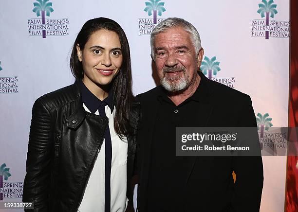 Lucy Mulloy and Darryl MacDonald attend the 24th Annual Palm Springs International Film Festival's Cine Latino Party on January 11, 2013 in Palm...