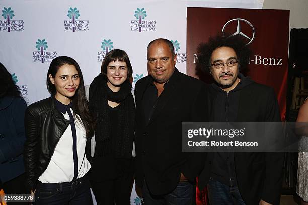 Lucy Mulloy , Daniela Seggiaro, Emilio Maille and guest attend the 24th Annual Palm Springs International Film Festival's Cine Latino Party on...