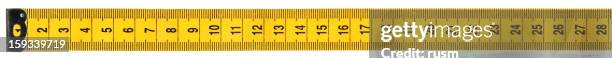 measuring tape on white background, clipping path - measure length stock pictures, royalty-free photos & images