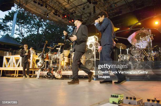 American rap group the Beastie Boys performs at a Benefit for Central Park's SummerStage, New York, New York, August 8, 2007. From left, Adam Yauch ,...