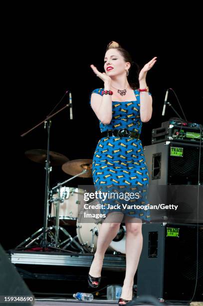 Irish musician Imelda May performs on Central Park's SummerStage, New York, New York, July 27, 2011.