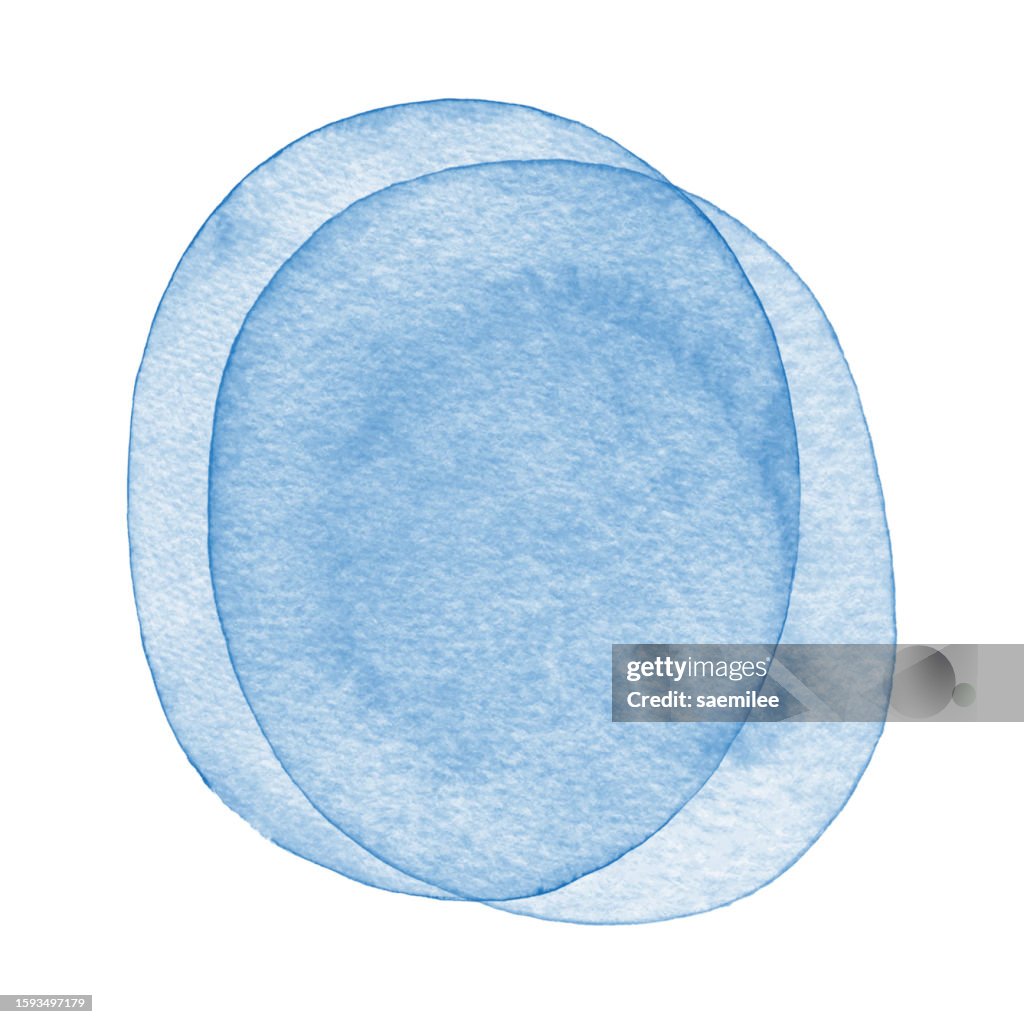 Blauer Aquarell Ovaler Hintergrund