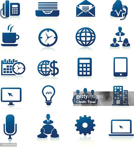 business icon - presentation folder stock illustrations
