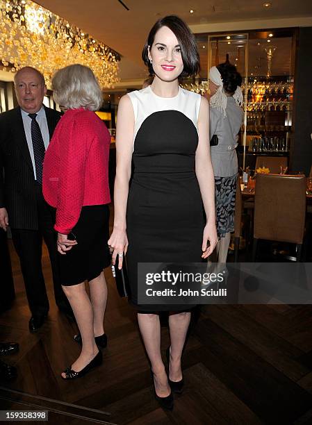 Michelle Dockery attends a Golden Globe lunch hosted by BritWeek chairman Bob Peirce honoring Julian Fellowes, Gareth Neame and Michelle Dockery at...