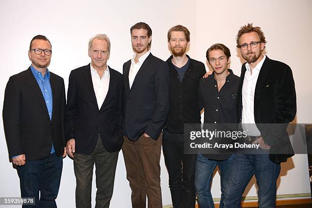 Director Espen Sandberg, writer Petter Skavlan, actor Pal Sverre Valheim Hagen, actor Odd Magnus Williamson and actor Jakob Oftebro and director...