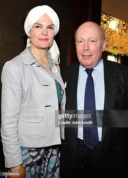 Emma Joy Kitchener and Julian Fellowes attend a Golden Globe lunch hosted by BritWeek chairman Bob Peirce honoring Julian Fellowes, Gareth Neame and...