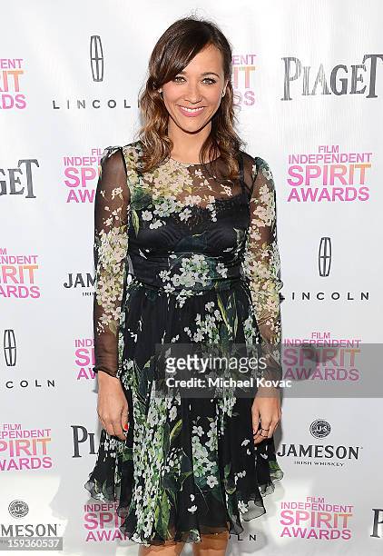Actress Rashida Jones attends the 2013 Film Independent Filmmaker Grant And Spirit Awards Nominees Brunch at BOA Steakhouse on January 12, 2013 in...