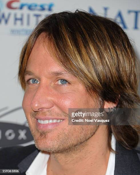 Keith Urban attends the "Gold Meets Golden" event hosted at Equinox on January 12, 2013 in Los Angeles, California.