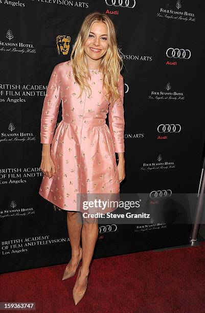 Sienna Miller arrives at the BAFTA Los Angeles 2013 Awards Season Tea Party at Four Seasons Hotel Los Angeles at Beverly Hills on January 12, 2013 in...