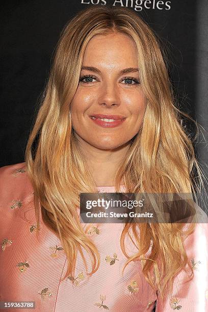 Sienna Miller arrives at the BAFTA Los Angeles 2013 Awards Season Tea Party at Four Seasons Hotel Los Angeles at Beverly Hills on January 12, 2013 in...