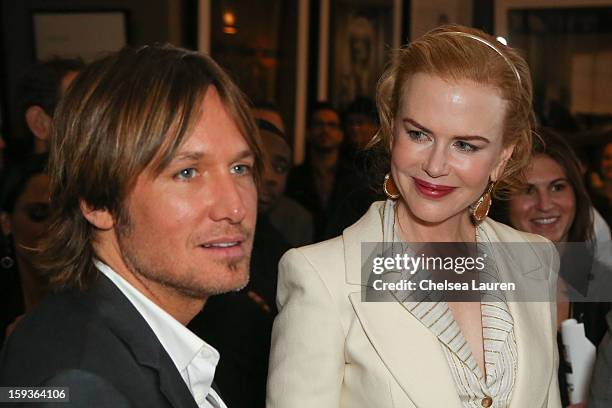 Musician Keith Urban and actress Nicole Kidman attend CW3PR Presents the inaugural "Gold Meets Golden" event at New Flagship Equinox Sports Club on...