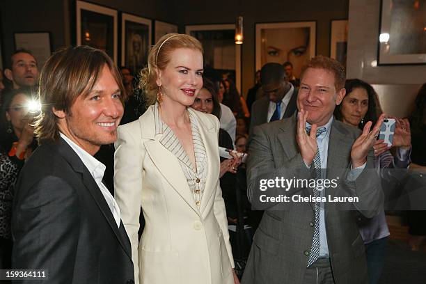 Musician Keith Urban, actress Nicole Kidman and CEO of Relativity Media Ryan Kavanaugh attend CW3PR Presents the inaugural "Gold Meets Golden" event...