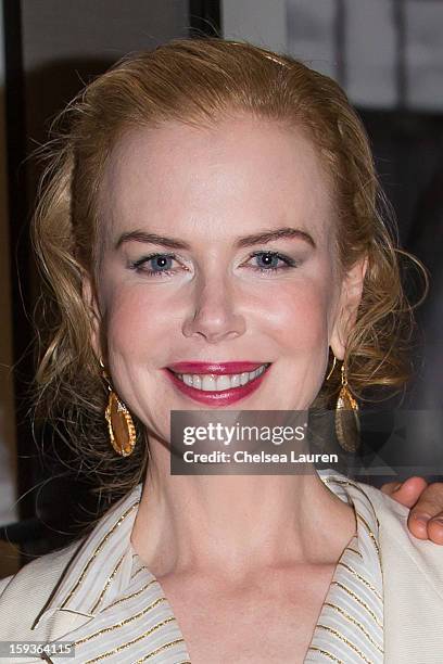 Actress Nicole Kidman attends CW3PR Presents the inaugural "Gold Meets Golden" event at New Flagship Equinox Sports Club on January 12, 2013 in Los...