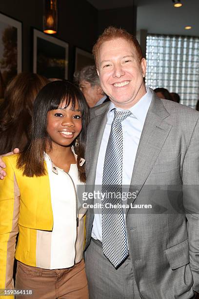 Olympic gymnast Gabby Douglas and CEO of Relativity Media Ryan Kavanaugh attend CW3PR Presents the inaugural "Gold Meets Golden" event at New...