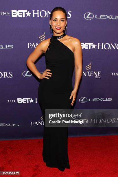 Alicia Keys attends BET Honors 2013: Red Carpet Presented By Pantene at Warner Theatre on January 12, 2013 in Washington, DC.