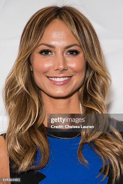 Actress Stacy Keibler attends CW3PR Presents the inaugural "Gold Meets Golden" event at New Flagship Equinox Sports Club on January 12, 2013 in Los...