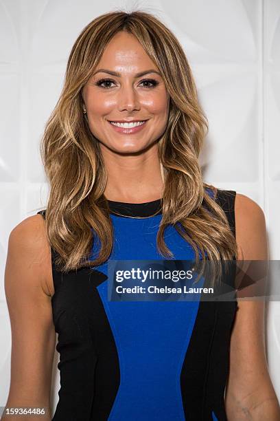 Actress Stacy Keibler attends CW3PR Presents the inaugural "Gold Meets Golden" event at New Flagship Equinox Sports Club on January 12, 2013 in Los...