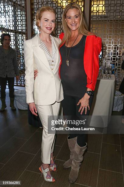 Actress Nicole Kidman and Olympic volleyball player Kerri Lee Walsh Jennings attend CW3PR Presents the inaugural "Gold Meets Golden" event at New...