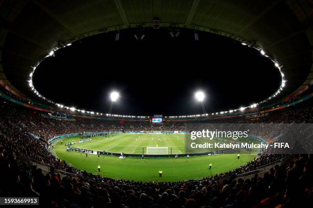 General view during the FIFA Women's World Cup Australia & New Zealand 2023 Round of 16 match between Japan and Norway at Wellington Regional Stadium...