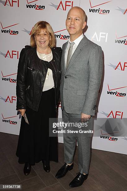 Writer/director Ryan Murphy and guest attend the 13th Annual AFI Awards Luncheon at the Four Seasons Hotel Los Angeles at Beverly Hills on January...