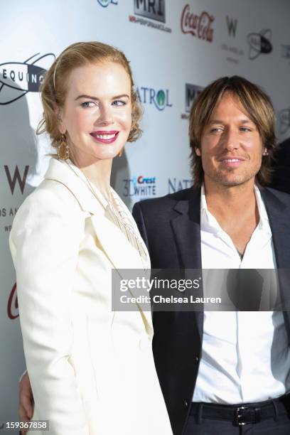 Actress Nicole Kidman and musician Keith Urban arrive at CW3PR Presents the inaugural "Gold Meets Golden" event at New Flagship Equinox Sports Club...