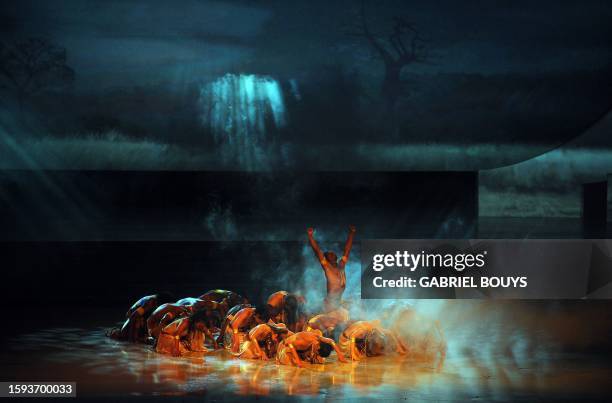 Dancers perform during the opening ceremony of the 60th FIFA Congress in Johannesburg on June 9, 2010 two days before the start of the 2010 Football...