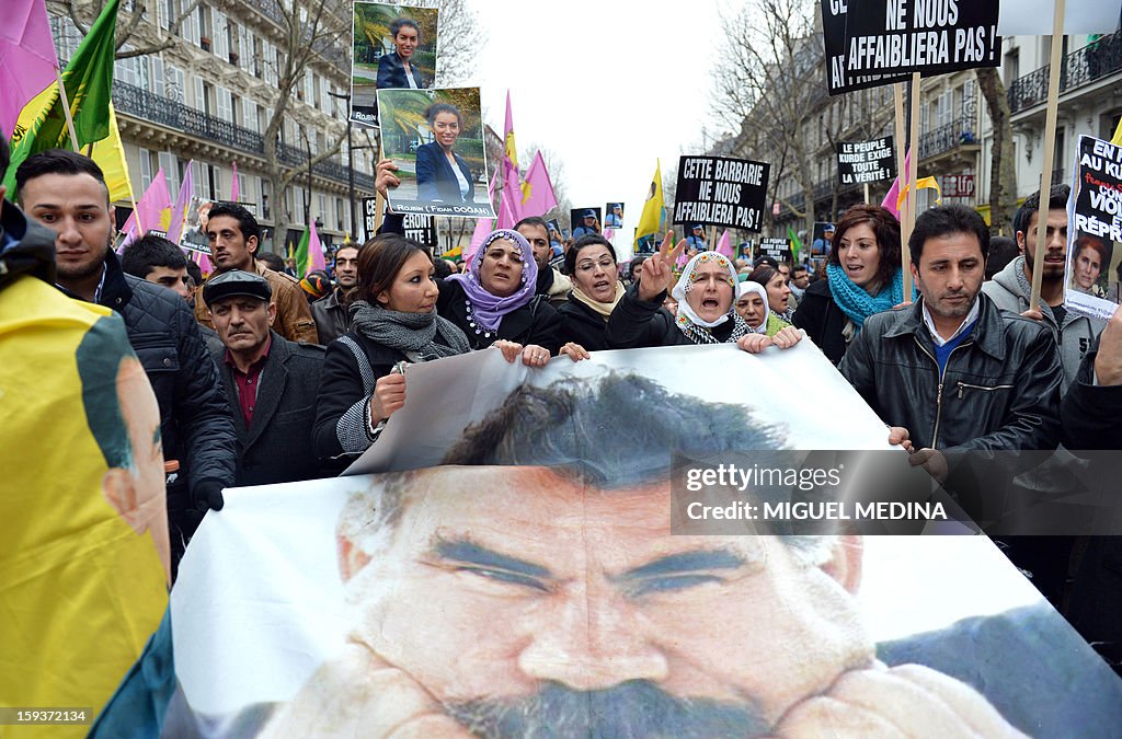 FRANCE-CRIME-KURDS-TURKEY-PROTEST