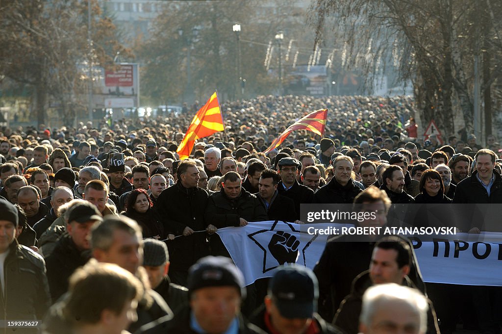 MACEDONIA-OPPOSITION-PROTEST
