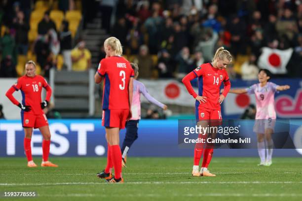 Ada Hegerberg of Norway shows dejection after the team's 1-3 defeat and elimination from the tournament following the FIFA Women's World Cup...