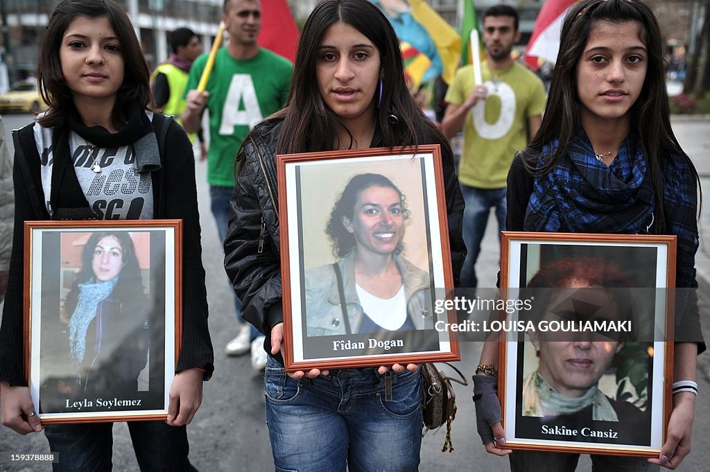 GREECE-FRANCE-CRIME-KURDS-TURKEY-PROTEST