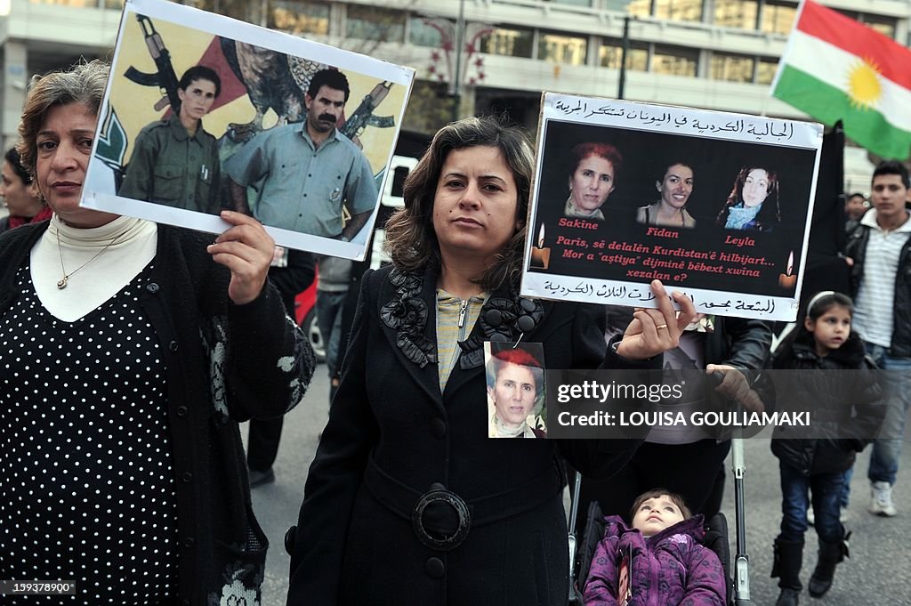 GREECE-FRANCE-CRIME-KURDS-TURKEY-PROTEST