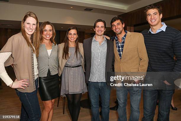 Olympic gymnast Missy Franklin, swimmers Natalie Coughlin, Rebecca Soni, Eric Shanteau, Ricky Berens and Nathan Adrian attend CW3PR Presents "Gold...