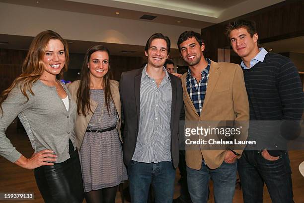 Olympic swimmers Natalie Coughlin, Rebecca Soni, Eric Shanteau, Ricky Berens and Nathan Adrian attend CW3PR Presents "Gold Meets Golden" at Equinox...