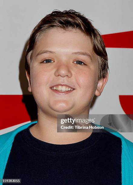 Actor Cole Jensen attends "Reading With: Marvel Comics Close-Up" kick-off event at the Burbank Public Library on January 12, 2013 in Burbank,...