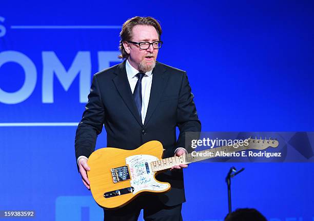 Executive Director Ron Baldwin speaks onstage at the 2nd Annual Sean Penn and Friends Help Haiti Home Gala benefiting J/P HRO presented by Giorgio...