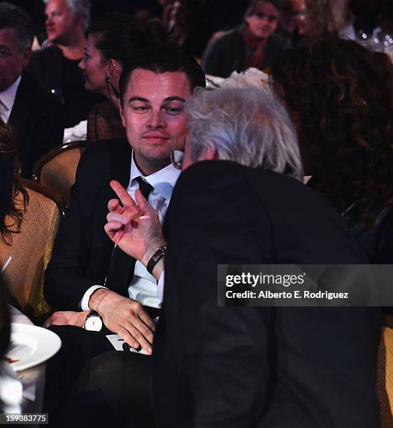 Actors Leonardo DiCaprio and Richard Gere attend the 2nd Annual Sean Penn and Friends Help Haiti Home Gala benefiting J/P HRO presented by Giorgio...