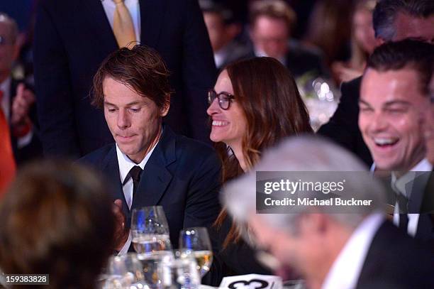 Cinematographer Daniel Moder, actress Julia Roberts, Leonardo DiCaprio, and Richard Gere attend the 2nd Annual Sean Penn and Friends Help Haiti Home...