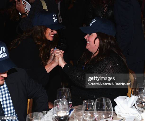 Actors Julia Roberts and Melissa McCarthy attend the 2nd Annual Sean Penn and Friends Help Haiti Home Gala benefiting J/P HRO presented by Giorgio...