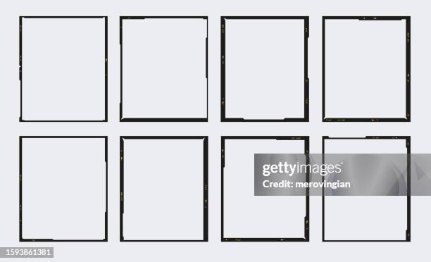 ilustraciones, imágenes clip art, dibujos animados e iconos de stock de fotogramas de película de formato medio - composición