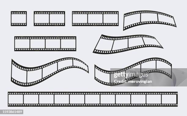 film strip collection - movie strip stock illustrations