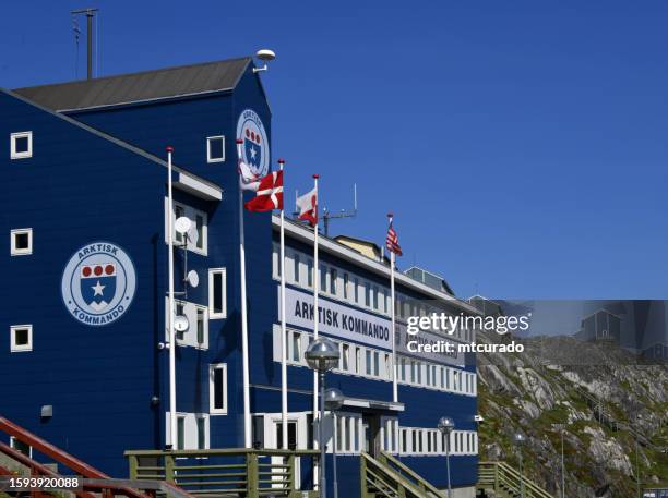 danish military - joint arctic command headquarters, nuuk, greenland - military barracks bildbanksfoton och bilder